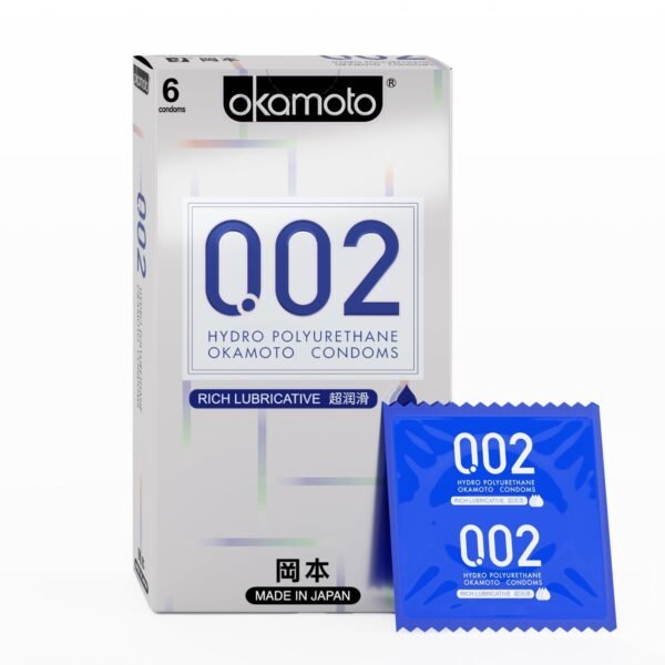 Okamoto 0.02 - Japan's Best | Thinnest Condom In India | 1st Time in India - Non Latex PU Condom | Super Thin | Super Strong | Imported from Japan | 0.02 mm Ultra Thin (Pack of 1, 6s)